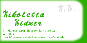 nikoletta widmer business card